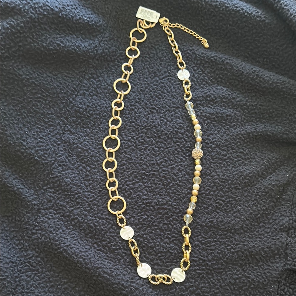 Chico’s goldtone/ beaded necklace